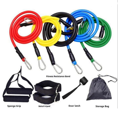 11Pcs/Set Pull Rope, Resistance Bands,Portable Fitness Equipment, Ankle Strap, Chestexpander,Elastic Exercise Band, Yogastretching Rope