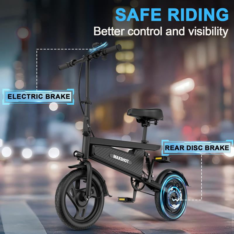 350W Folding E-Scooter & E-Bike | 22/28/40MPH Versions | Dual Suspension, 23 Miles Range, 8.5'' Tires - APP Controlled for Teens & Adults