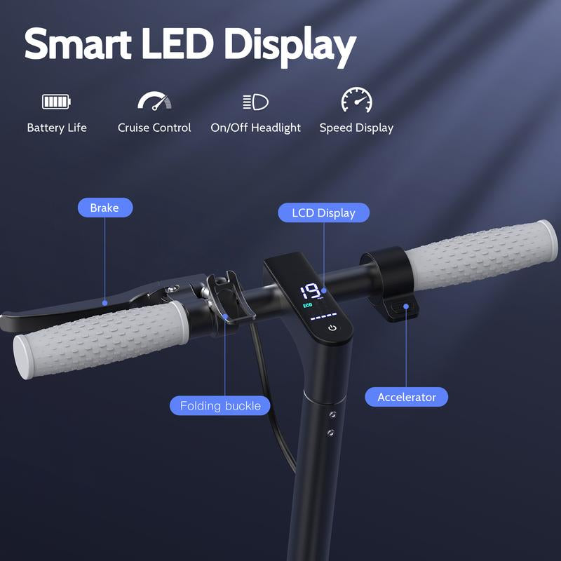 350W Folding E-Scooter & E-Bike | 22/28/40MPH Versions | Dual Suspension, 23 Miles Range, 8.5'' Tires - APP Controlled for Teens & Adults