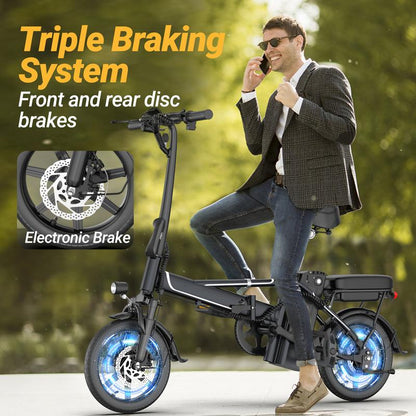 350W Folding E-Scooter & E-Bike | 22/28/40MPH Versions | Dual Suspension, 23 Miles Range, 8.5'' Tires - APP Controlled for Teens & Adults
