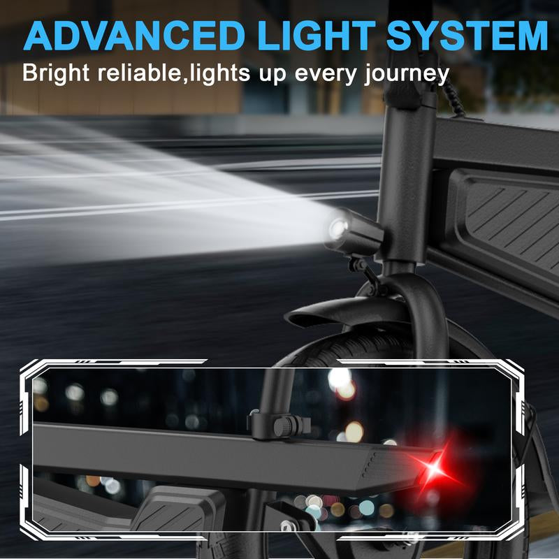 350W Folding E-Scooter & E-Bike | 22/28/40MPH Versions | Dual Suspension, 23 Miles Range, 8.5'' Tires - APP Controlled for Teens & Adults