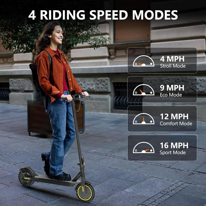 350W Folding E-Scooter & E-Bike | 22/28/40MPH Versions | Dual Suspension, 23 Miles Range, 8.5'' Tires - APP Controlled for Teens & Adults