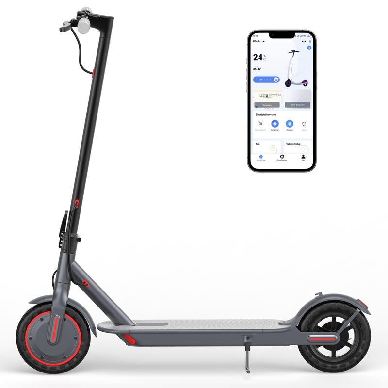 350W Folding E-Scooter & E-Bike | 22/28/40MPH Versions | Dual Suspension, 23 Miles Range, 8.5'' Tires - APP Controlled for Teens & Adults